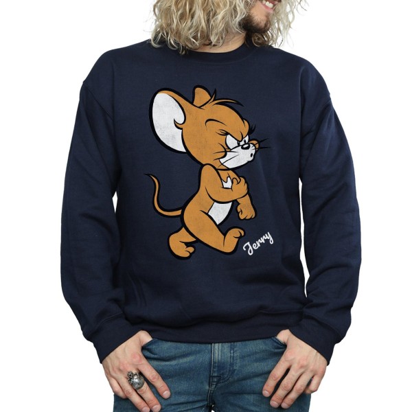 Tom och Jerry Herr Angry Mouse Bomullströja M Marinblå Navy Blue M