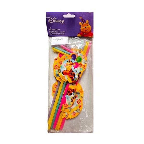 Winnie the Pooh engångssugrör (10-pack) En storlek Flerfärgad Multicoloured One Size