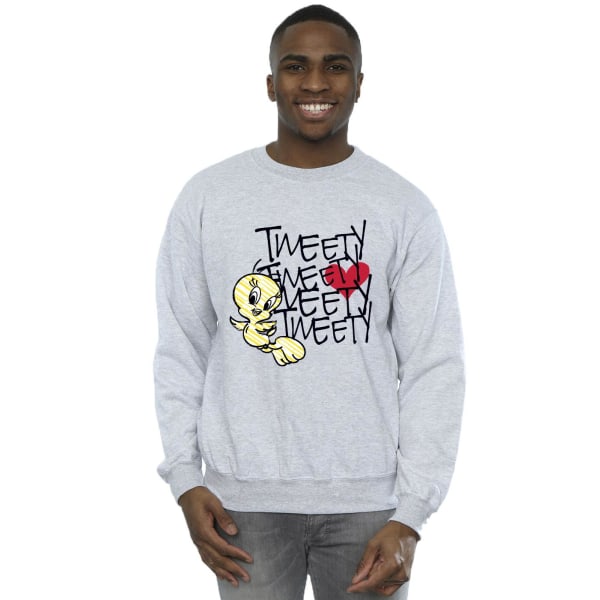 Looney Tunes Tweety Love Heart Sweatshirt 4XL Sports Grey Sports Grey 4XL
