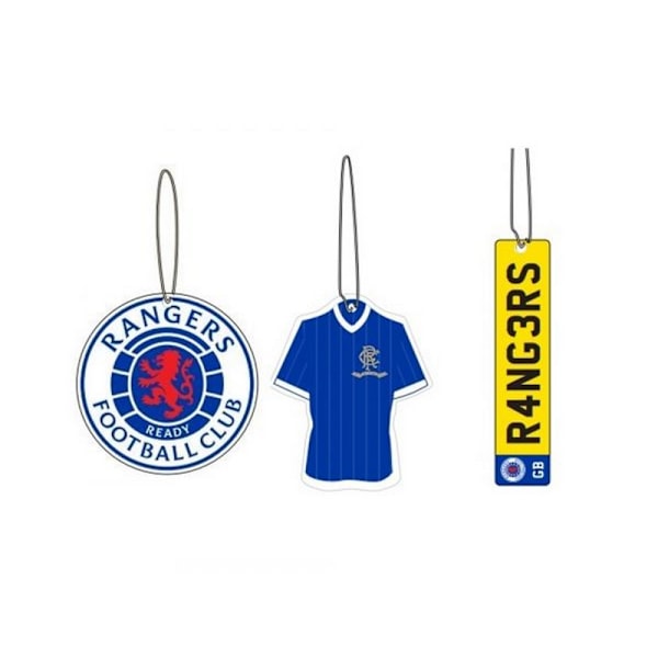 Rangers FC Bildeluftfrischer (3-pack) One Size Weiß/Blau/Gelb White/Blue/Yellow One Size