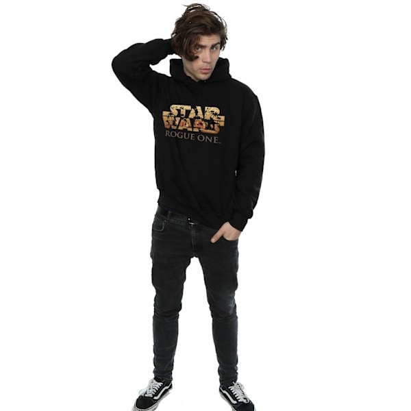 Star Wars Rogue One Logo Scene Hoodie S Svart Black S