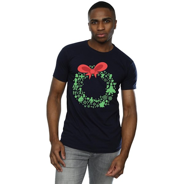 Marvel Mens Avengers Julkrans T-Shirt XL Marinblå Navy Blue XL