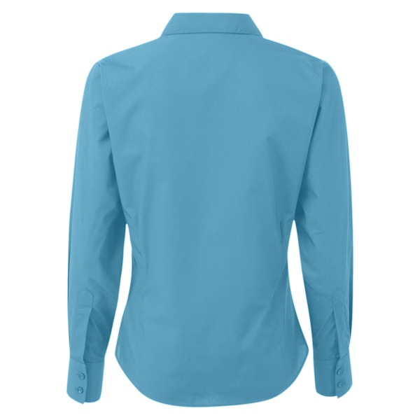 Premier Dam/Dam Poplin Långärmad Blus 16 Turkos Turquoise 16