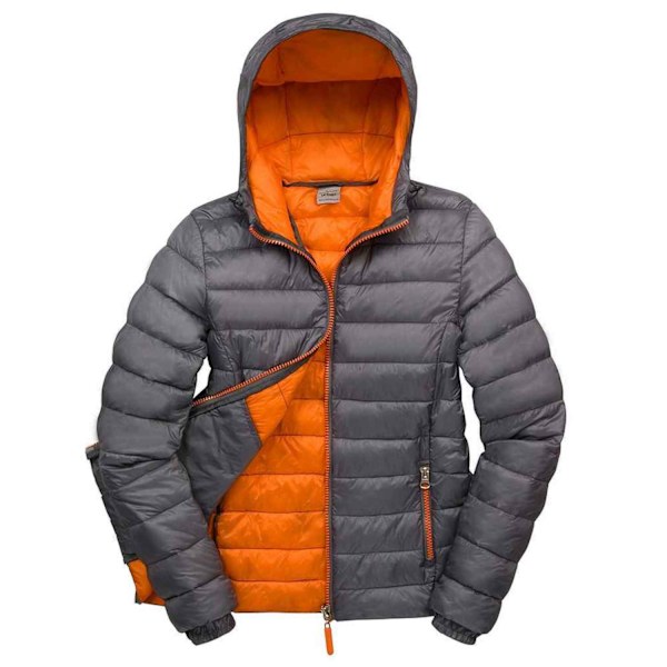 Result Urban Dam/Kvinnors Snow Bird Vadderad Jacka 14 UK Grå/O Grey/Orange 14 UK