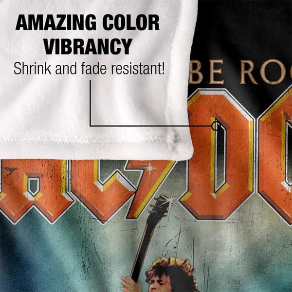 AC/DC Let There Be Rock Silkeslen Supermjuk Filt One Size Multic Multicoloured One Size