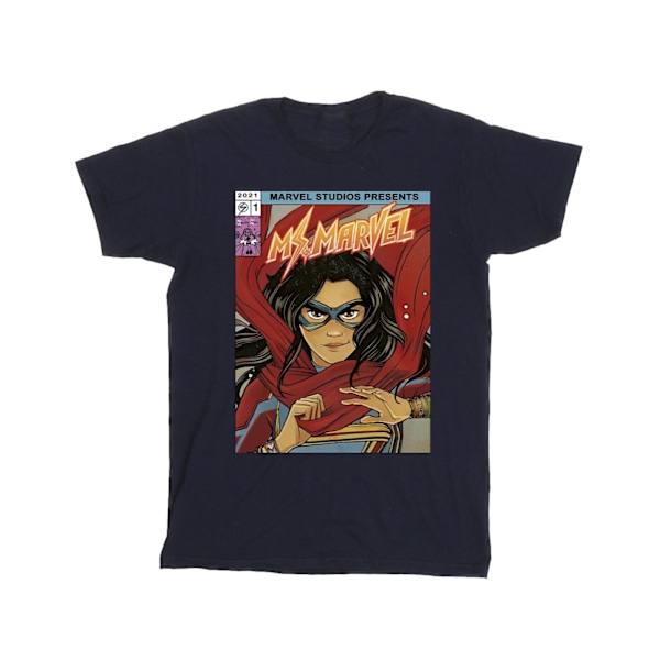 Marvel Ms Marvel Comic Poster T-shirt för män, marinblå, 5XL Navy Blue 5XL