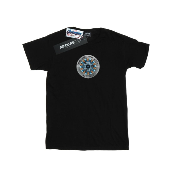 Marvel Boys Avengers Endgame Tony Stark Hjärta T-shirt 9-11 år Black 9-11 Years