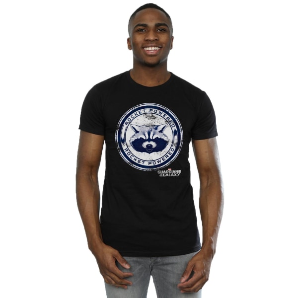 Guardians Of The Galaxy Rocket Powered Cotton T-shirt för män S Bl Black S