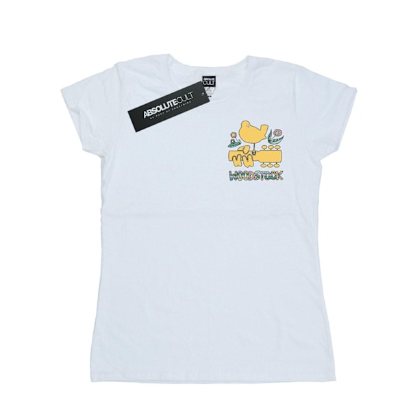 Woodstock Womens/Ladies Breast Logo Bomull T-shirt S Vit White S