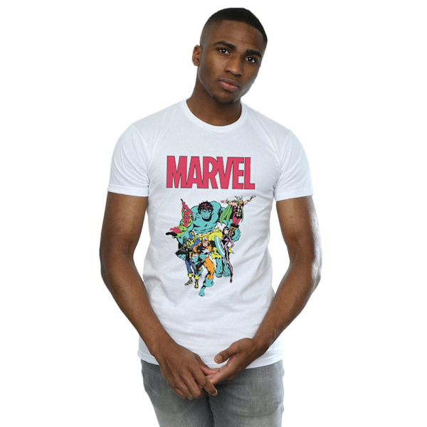 Marvel Mens Avengers Pop Group T-Shirt L Vit White L