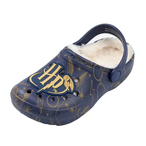 Harry Potter Flickor Logotyp Pälsfodrade Träskor 2 UK Marinblå Navy 2 UK