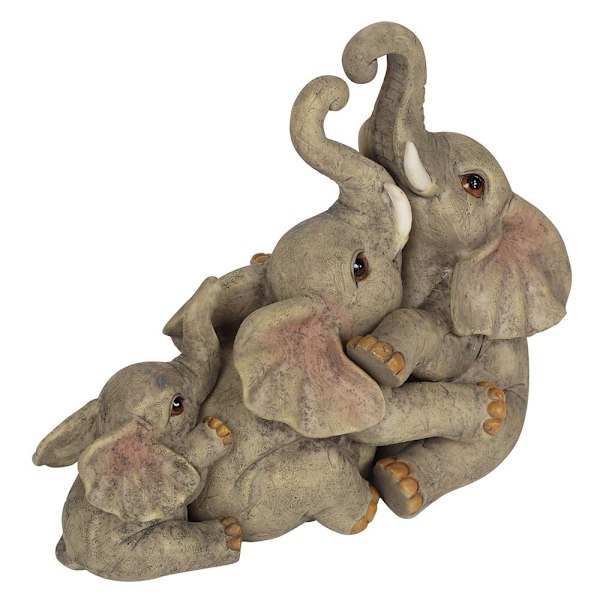 Something Different Djurfamiljer Elefant Ornament En Storlek Grey One Size