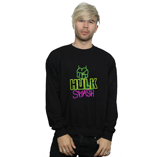 Marvel Herr Hulk Smash Sweatshirt 4XL Svart Black 4XL