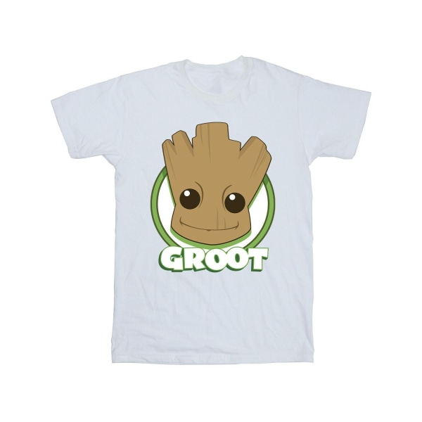 Guardians Of The Galaxy Girls Groot Badge Bomull T-shirt 12-13 White 12-13 Years
