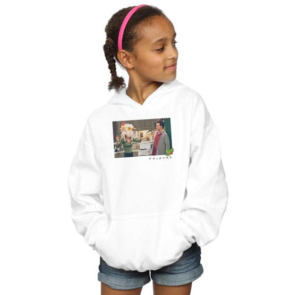 Friends Girls Turkey Head Hoodie 7-8 år Vit White 7-8 Years