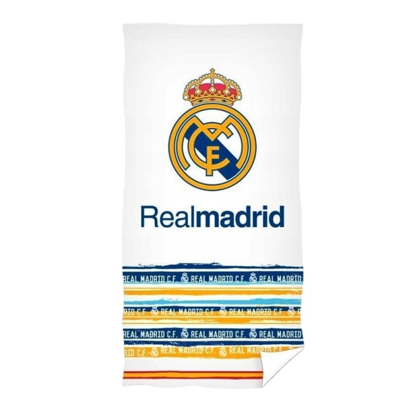 Real Madrid CF Strandhandduk 140cm x 70cm Vit White 140cm x 70cm