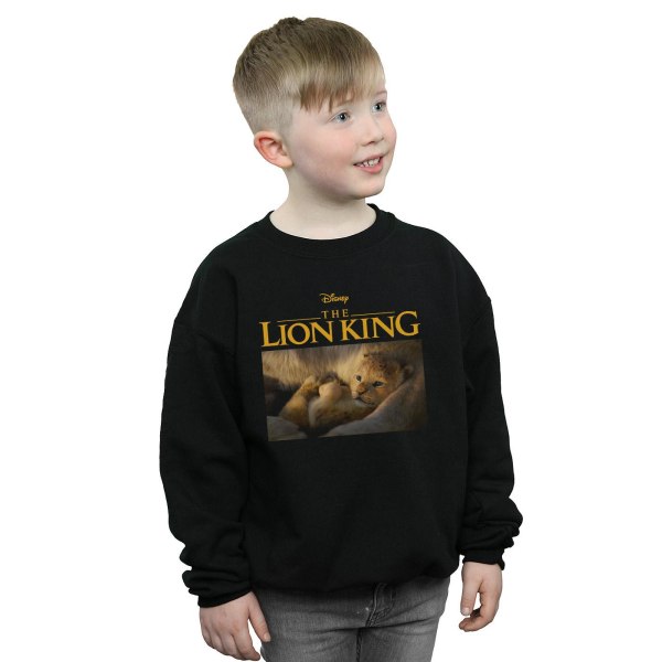 Disney Boys Lejonkungen Film Baby Simba Photo Sweatshirt 5-6 Black 5-6 Years