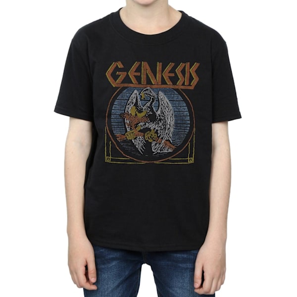 Genesis Boys Distressed Eagle T-Shirt 7-8 år Svart Black 7-8 Years