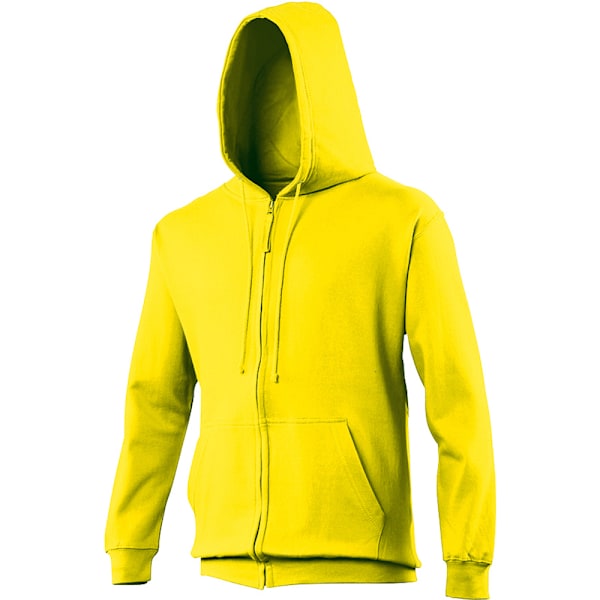 Awdis Plain Mens Hooded Full Zip Hoodie / Zoodie S Solgul Sun Yellow S