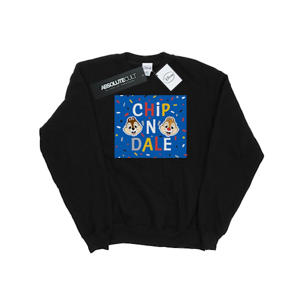 Disney Girls Chip N Dale Blå Ram Sweatshirt 5-6 År Svart Black 5-6 Years