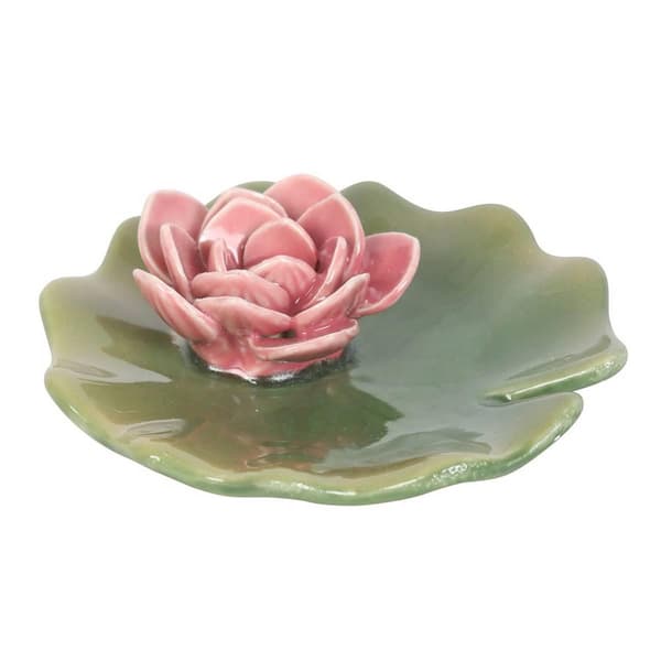 Something Different Lily pad Prydnadsskål One Size Rosa/Grön Pink/Green One Size