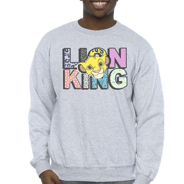 Disney Herr The Lion King Mönsterlogotyp Sweatshirt XL Sports Grå Sports Grey XL