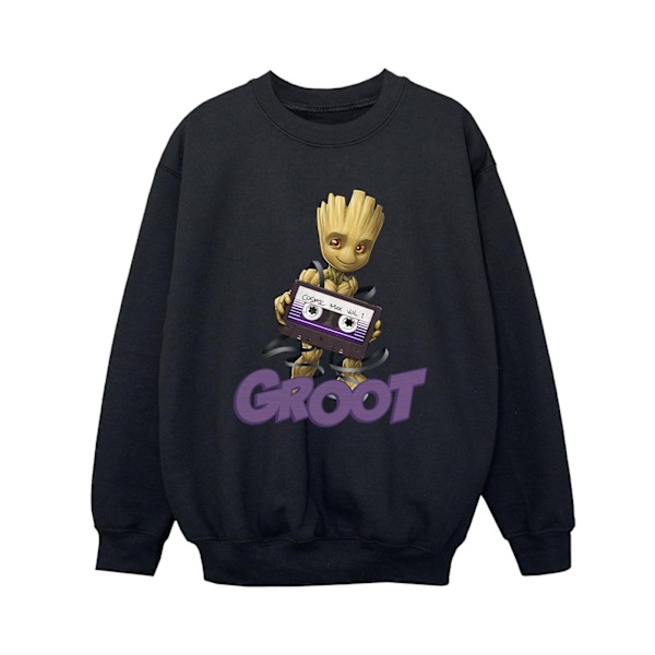 Guardians Of The Galaxy Boys Groot Kassett Sweatshirt 3-4 År Black 3-4 Years