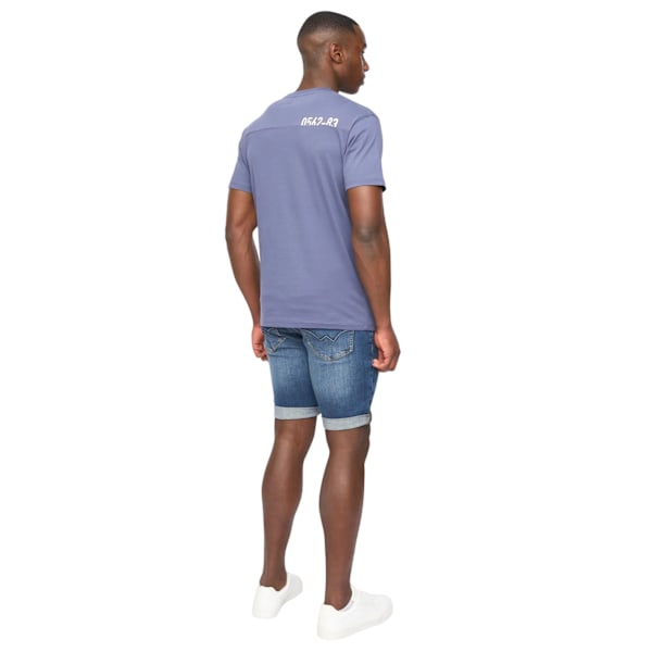 Duck and Cover Seamtext T-shirt för män L Marinblå Navy L