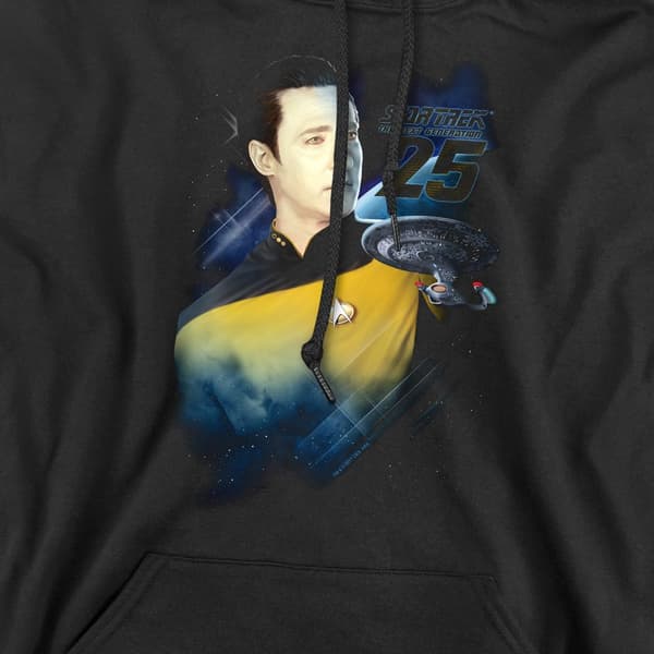 Star Trek Herr 25th Data Hoodie S Svart Black S