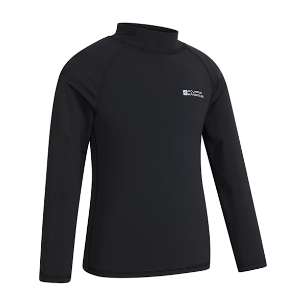 Mountain Warehouse Barn/Barnkläder Långärmad Rashguard 2-3 År Black 2-3 Years