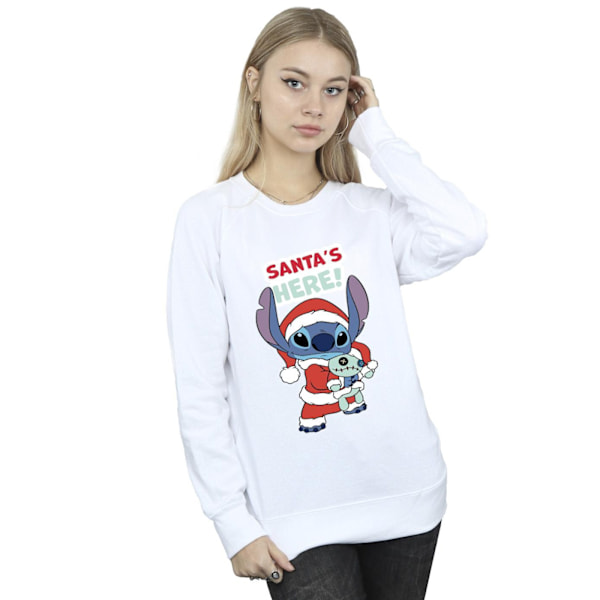 Disney Dam/Kvinnor Lilo & Stitch Santa´s Here Sweatshirt 3XL White 3XL