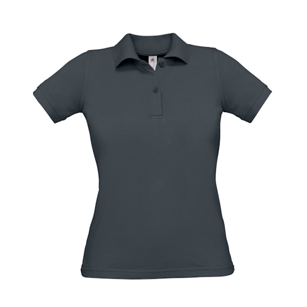 B&C Dam/Kvinnor Safran Pure Polo Shirt XL Mörkgrå Dark Grey XL