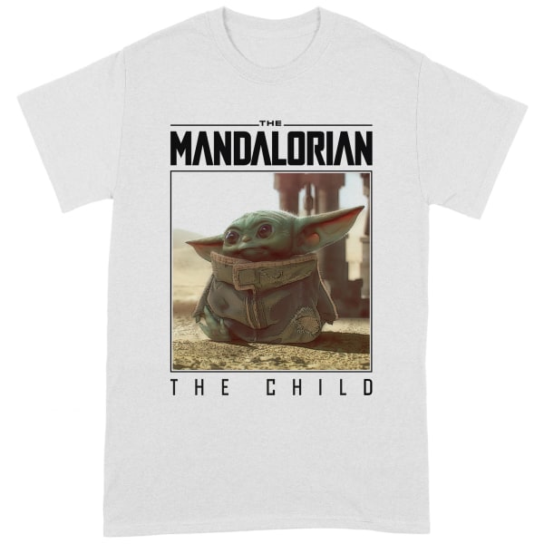 Star Wars: The Mandalorian Unisex Adult The Child Frame T-shirt White/Black/Green L