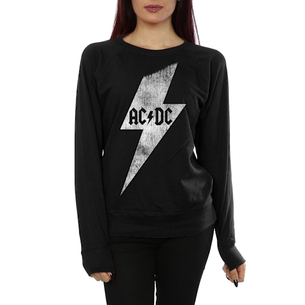 AC/DC Dam/Kvinnor Blixt Sweatshirt M Svart Black M