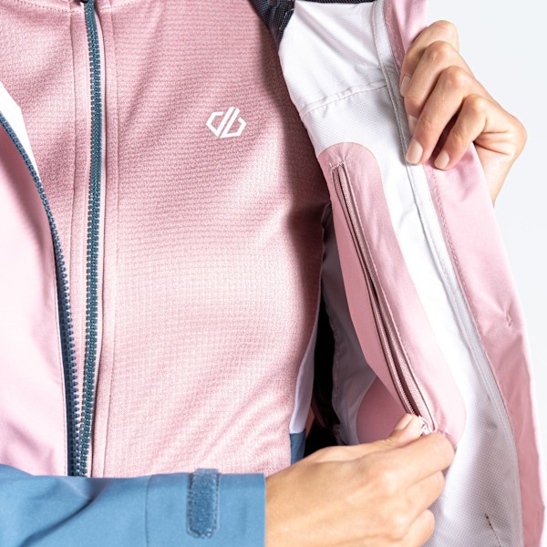 Dare 2B Dam/Kvinnor Checkpoint III Återvunnen Vattentät Jacka Powder Pink/Mesa Rose 16 UK