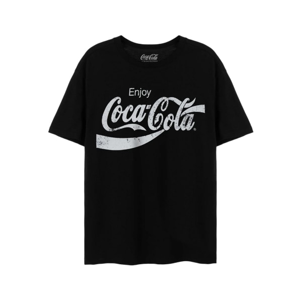 Coca-Cola Unisex Vuxen Distressed Logo T-shirt S Svart Black S