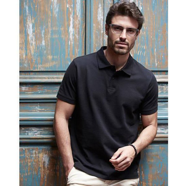Tee Jays Herr Pique Kortärmad Polotröja M Svart Black M