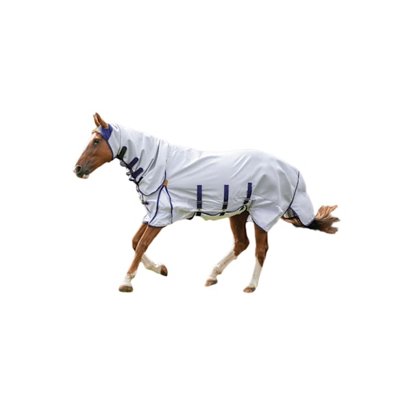 Shires Highlander Plus Combo Neck Solskyddande Hästflugtäcke Grey 69in
