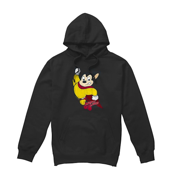 Mighty Mouse Herr Klassisk Hjälte Hoodie M Svart Black M