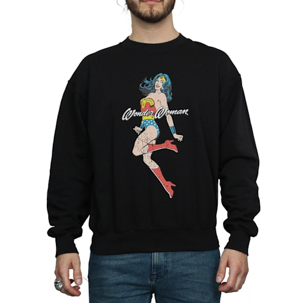 DC Comics Herr Wonder Woman Jump Sweatshirt M Svart Black M