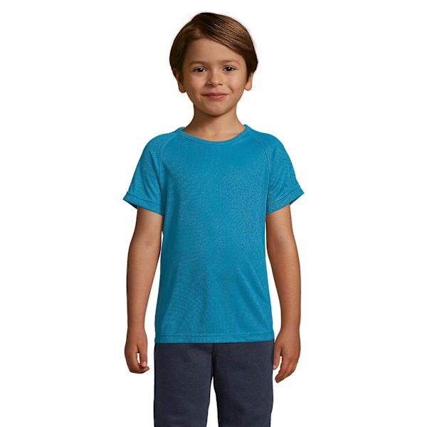 SOLS Barn/Barn Sporty Unisex Kortärmad T-shirt 6 år Aqu Aqua 6yrs