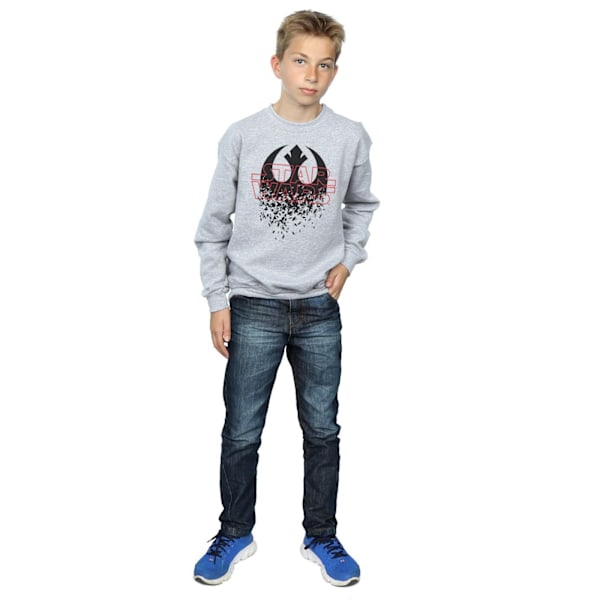 Star Wars Boys The Last Jedi Shattered Emblem Sweatshirt 9-11 år Sports Grey 9-11 Years