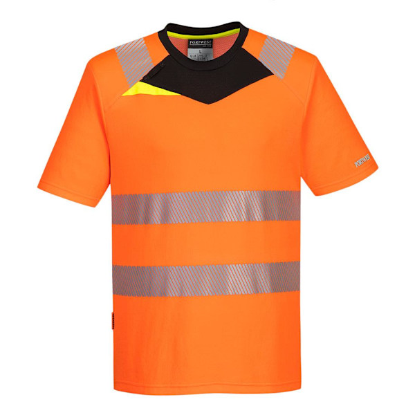 Portwest Herr DX4 Hi-Vis Säkerhet T-shirt S Orange/Svart Orange/Black S