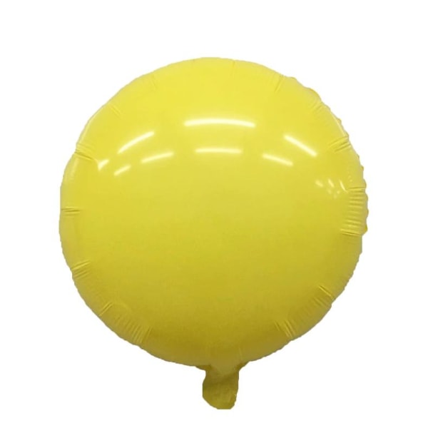 Realmax Macaron rund folieballong (förpackning med 10) One Size Gul Yellow One Size