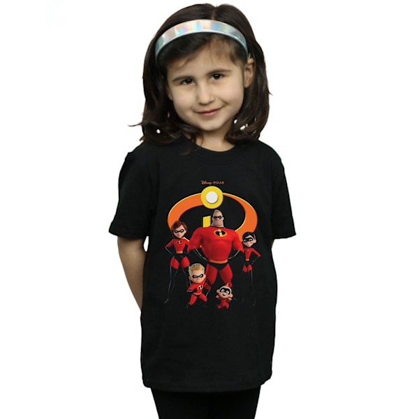 Disney Girls Incredibles 2 Group Logo Bomull T-shirt 3-4 år Black 3-4 Years