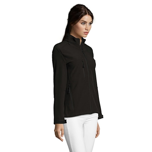 SOLS Dam/Kvinnor Roxy Soft Shell Jacka (Andningsbar, Vindtät Och Vattenavvisande) Black L