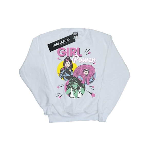 Marvel Comics Girls Girl Power Sweatshirt 5-6 år Vit White 5-6 Years