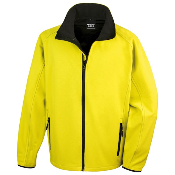 Result Core Mens Printable Soft Shell Jacket 4XL Gul/Svart Yellow/Black 4XL