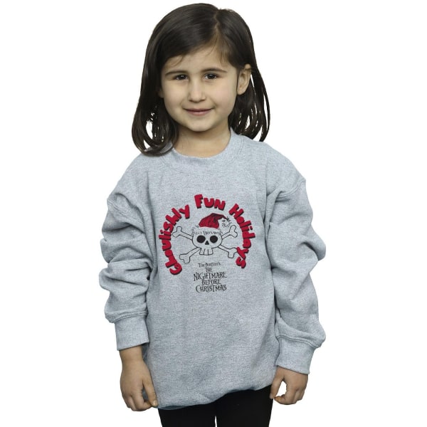 Disney Girls The Nightmare Before Christmas Ghouishly Fun Holid Sports Grey 5-6 Years