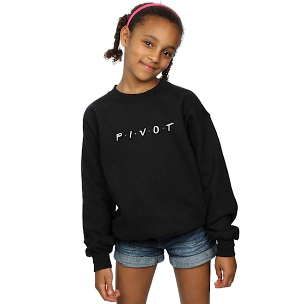 Friends Girls Pivot Logo Sweatshirt 7-8 år Svart Black 7-8 Years